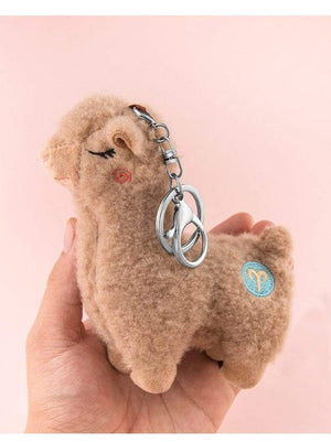 Planet Gates Cute mini alpaca smiling alpaca soft cotton animal plush stuffed doll toy keychain cartoon bag pendant kids girl birthday gift
