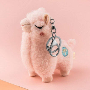 Planet Gates Cute mini alpaca smiling alpaca soft cotton animal plush stuffed doll toy keychain cartoon bag pendant kids girl birthday gift