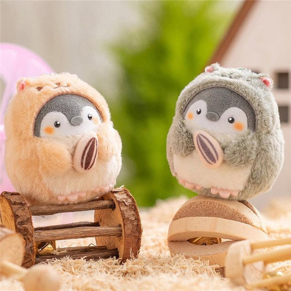 Planet Gates Cute Penguin Plush Doll New Cartoon Koupen Chan Animal Plush Toys Kawaii Anime Hamster Key Chain Ring Bag Pendant Gift for Girls