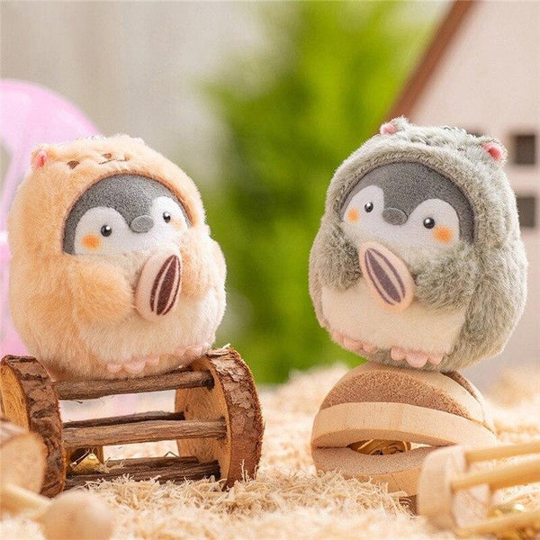 Planet Gates Cute Penguin Plush Doll New Cartoon Koupen Chan Animal Plush Toys Kawaii Anime Hamster Key Chain Ring Bag Pendant Gift for Girls
