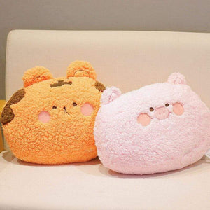 Planet Gates Cute Plush Animals Pillow Soft Lovely Brown Teddy Bear Rabbit Frog Tiger Pig Doll Sofa Chair Cushion For Girls Birthday Gifts