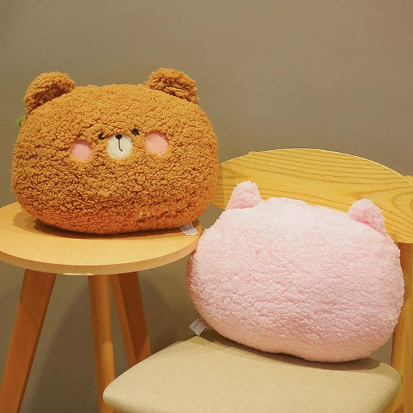 Planet Gates Cute Plush Animals Pillow Soft Lovely Brown Teddy Bear Rabbit Frog Tiger Pig Doll Sofa Chair Cushion For Girls Birthday Gifts