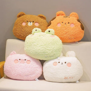 Planet Gates Cute Plush Animals Pillow Soft Lovely Brown Teddy Bear Rabbit Frog Tiger Pig Doll Sofa Chair Cushion For Girls Birthday Gifts