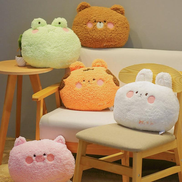 Planet Gates Cute Plush Animals Pillow Soft Lovely Brown Teddy Bear Rabbit Frog Tiger Pig Doll Sofa Chair Cushion For Girls Birthday Gifts