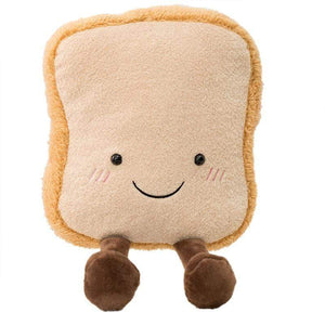 Planet Gates Cute Pretzel Crossant Toast Bread Food Plush Toy Stuffed Cartoon Boba Tea Baguette Poach Egg Decor Doll For Girl Kids Birthday