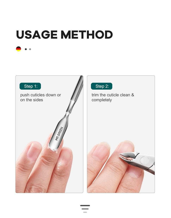 Planet Gates Cuticle Pusher and Spoon Nail Cleaner Remover Cutter Durable Manicure Pedicure Tool Polish Fingernails and Toenails