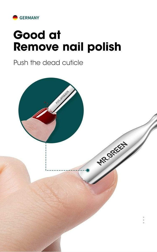 Planet Gates Cuticle Pusher Double Ended Nail Polish Remover Manicure Pusher Tool Nail Dirt Cleaner Stainless Steel Dead Skin Pusher