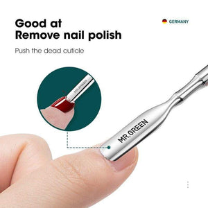 Planet Gates Cuticle Pusher Double Ended Nail Polish Remover Manicure Pusher Tool Nail Dirt Cleaner Stainless Steel Dead Skin Pusher