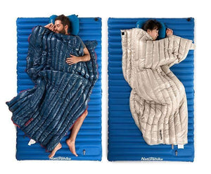 Planet Gates CW280 navy W pillow Outdoor Envelope 85% Goose Down Sleeping Bag Waterproof Ultralight Sleeping Bags Winter Camping Splicing