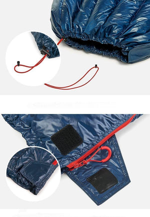 Planet Gates CW280 navy W pillow Outdoor Envelope 85% Goose Down Sleeping Bag Waterproof Ultralight Sleeping Bags Winter Camping Splicing