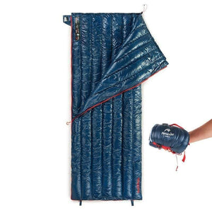 Planet Gates CW280 navy W pillow Outdoor Envelope 85% Goose Down Sleeping Bag Waterproof Ultralight Sleeping Bags Winter Camping Splicing