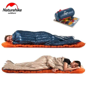Planet Gates CW280 navy W pillow Outdoor Envelope 85% Goose Down Sleeping Bag Waterproof Ultralight Sleeping Bags Winter Camping Splicing