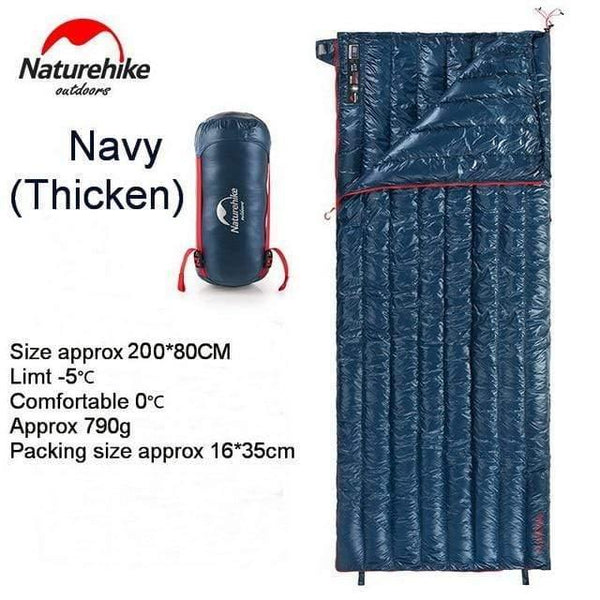 Planet Gates CWM400 navy wpillow Outdoor Envelope 85% Goose Down Sleeping Bag Waterproof Ultralight Sleeping Bags Winter Camping Splicing
