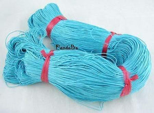 Planet Gates Cyan 1mm 400m/bundle Cotton Wax Beading Cord Thread for Necklace  Bracelet Jewelry Making Findings Accessories Hot Discount