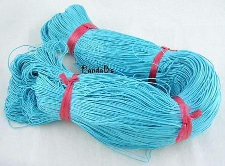 Planet Gates Cyan 1mm 400m/bundle Cotton Wax Beading Cord Thread for Necklace  Bracelet Jewelry Making Findings Accessories Hot Discount