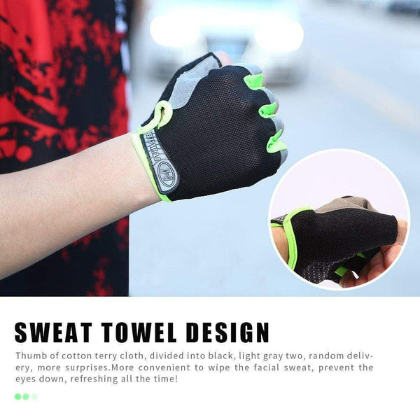 Planet Gates Cycling Anti-slip Anti-sweat Men Women Half Finger Gloves Breathable Anti-shock Sports Gloves Bike Bicycle Cycling Glove