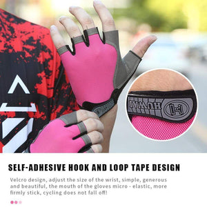 Planet Gates Cycling Anti-slip Anti-sweat Men Women Half Finger Gloves Breathable Anti-shock Sports Gloves Bike Bicycle Cycling Glove