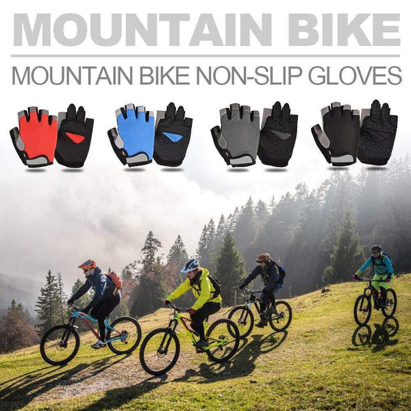 Planet Gates Cycling Anti-slip Anti-sweat Men Women Half Finger Gloves Breathable Anti-shock Sports Gloves Bike Bicycle Cycling Glove