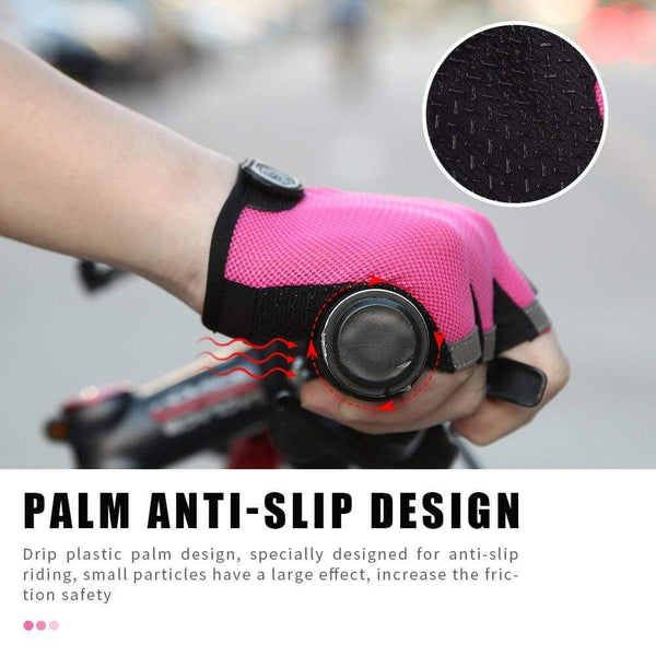 Planet Gates Cycling Anti-slip Anti-sweat Men Women Half Finger Gloves Breathable Anti-shock Sports Gloves Bike Bicycle Cycling Glove