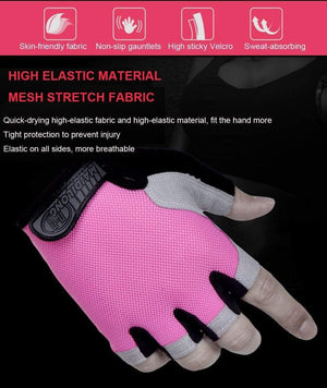 Planet Gates Cycling Anti-slip Anti-sweat Men Women Half Finger Gloves Breathable Anti-shock Sports Gloves Bike Bicycle Glove