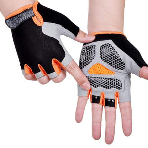 Planet Gates Cycling Anti-slip Anti-sweat Men Women Half Finger Gloves Breathable Anti-shock Sports Gloves Bike Bicycle Glove