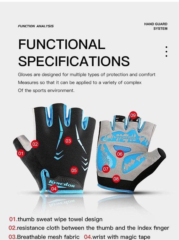 Planet Gates Cycling Anti-slip Anti-sweat Men Women Half Finger Gloves Breathable Anti-shock Sports Gloves MTB Bike Bicycle Glove