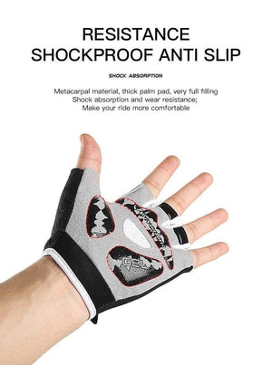 Planet Gates Cycling Anti-slip Anti-sweat Men Women Half Finger Gloves Breathable Anti-shock Sports Gloves MTB Bike Bicycle Glove