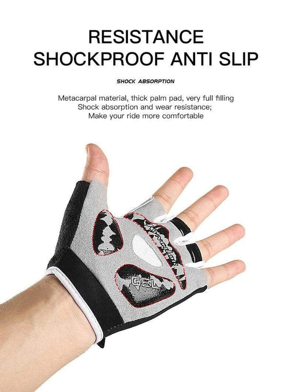 Planet Gates Cycling Anti-slip Anti-sweat Men Women Half Finger Gloves Breathable Anti-shock Sports Gloves MTB Bike Bicycle Glove