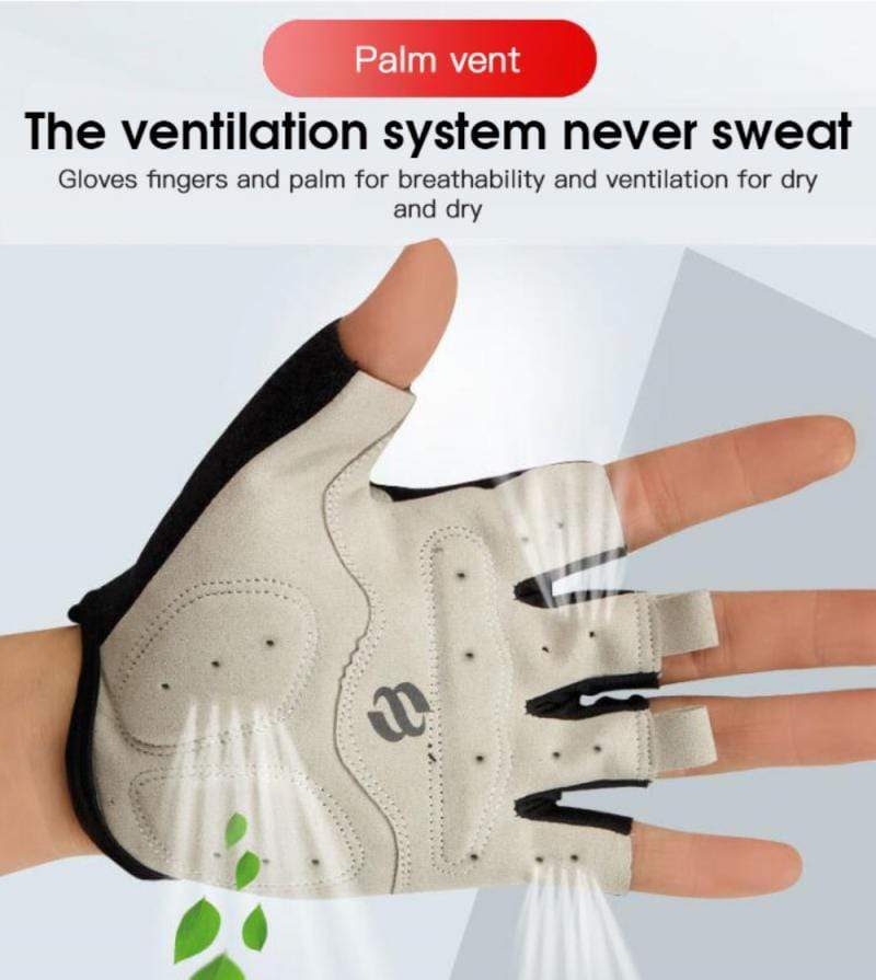 Planet Gates Cycling Bicycle Gloves Half Finger Outdoor Sports Gloves For Men Women Gel Pad Breathable MTB Road Racing Riding Cycling Gloves