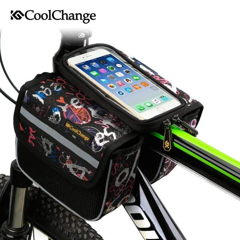 Planet Gates Cycling Bike Front Frame Bag Tube Pannier Double Pouch for Cellphone Bicycle Accessories Riding Bag