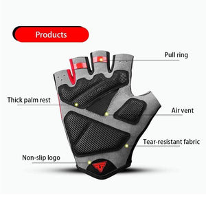 Planet Gates Cycling Bike Half Finger Non-slip Gloves Shockproof Summer Breathable MTB Road Bicycle Gloves Men Women Cycling Equipment