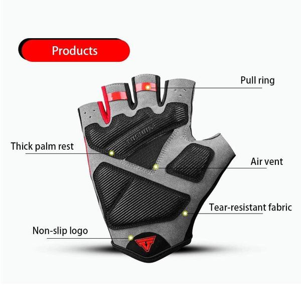 Planet Gates Cycling Bike Half Finger Non-slip Gloves Shockproof Summer Breathable MTB Road Bicycle Gloves Men Women Cycling Equipment