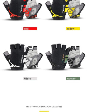 Planet Gates Cycling Bike Half Finger Non-slip Gloves Shockproof Summer Breathable MTB Road Bicycle Gloves Men Women Cycling Equipment