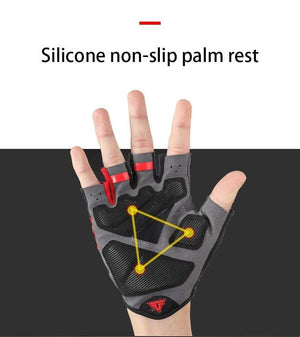 Planet Gates Cycling Bike Half Finger Non-slip Gloves Shockproof Summer Breathable MTB Road Bicycle Gloves Men Women Cycling Equipment