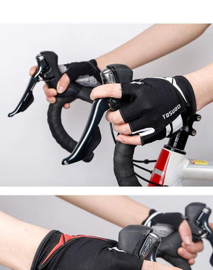 Planet Gates Cycling Bike Half Finger Non-slip Gloves Shockproof Summer Breathable MTB Road Bicycle Gloves Men Women Cycling Equipment