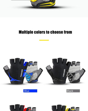Planet Gates Cycling Bike Half Finger Non-slip Gloves Shockproof Summer Breathable MTB Road Bicycle Gloves Men Women Cycling Equipment