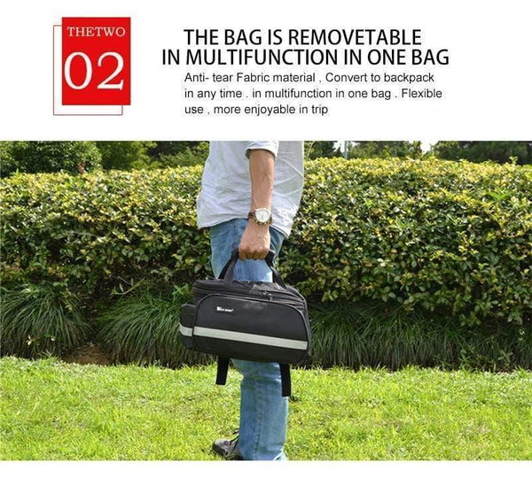 Planet Gates Cycling Camel Bag 10-25L Volume Waterproof Riding Bicycle Rear Rack Storage Luggage Bags Reflective MTB Bike Bag