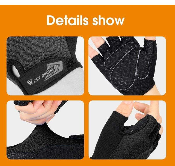 Planet Gates Cycling Glove Half Finger Gel Pad Breathable Sweat Washable Outdoor Sports MTB Gloves Non-Slip a Pair Bicycle Gloves
