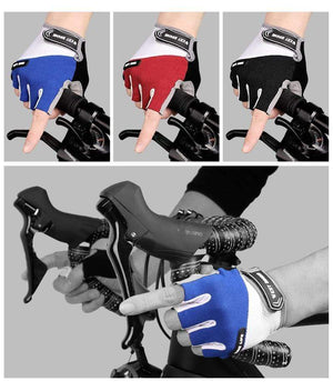 Planet Gates Cycling Glove Half Finger Gel Pad Breathable Sweat Washable Outdoor Sports MTB Gloves Non-Slip a Pair Bicycle Gloves