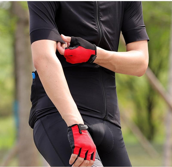 Planet Gates Cycling Glove Half Finger Gel Pad Breathable Sweat Washable Outdoor Sports MTB Gloves Non-Slip a Pair Bicycle Gloves