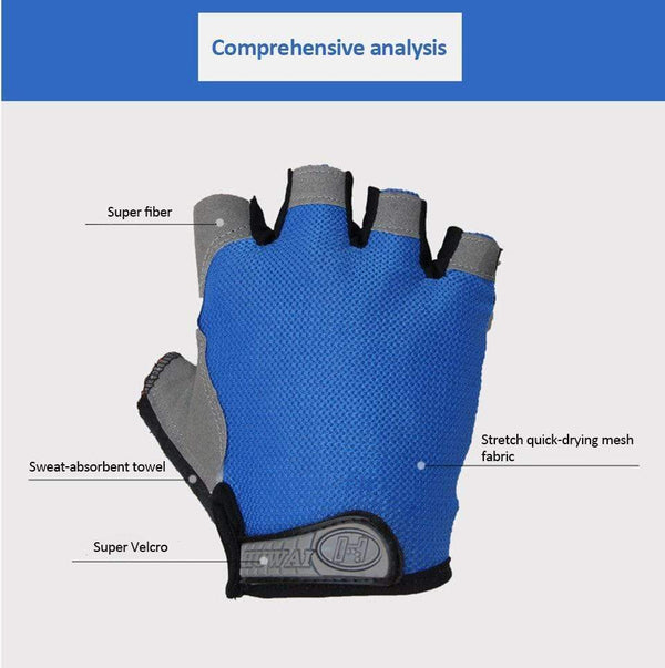 Planet Gates Cycling Gloves Anti-slip Anti-sweat Men Women Half Finger Gloves Breathable Anti-shock Sports Gloves MTB Bike Bicycle Glove