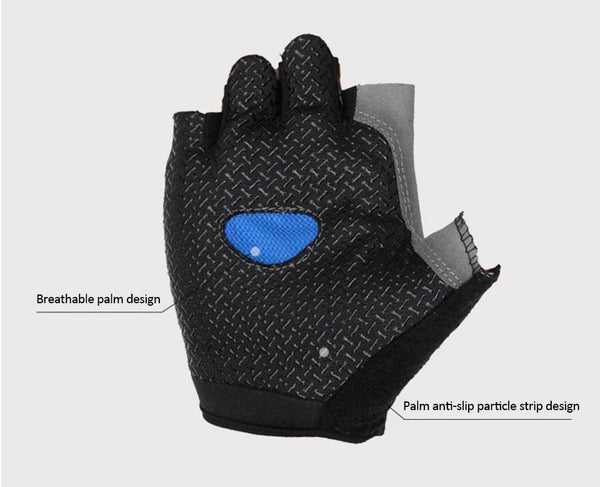 Planet Gates Cycling Gloves Anti-slip Anti-sweat Men Women Half Finger Gloves Breathable Anti-shock Sports Gloves MTB Bike Bicycle Glove