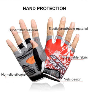 Planet Gates Cycling Gloves Breathable Sweat Comfortable Women Men Bicycle Gloves Anti-slip Shockproof Bicycle Motorcycle Gloves
