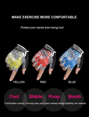 Planet Gates Cycling Gloves Breathable Sweat Comfortable Women Men Bicycle Gloves Anti-slip Shockproof Bicycle Motorcycle Gloves