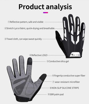 Planet Gates Cycling Gloves Full Finger MTB Road Bike Bicycle Gloves Summer Gel Sports Gloves Men Women Bike Equipment