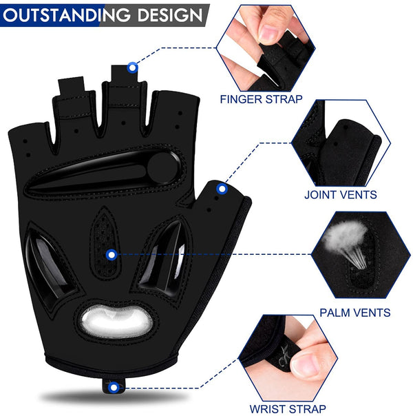 Planet Gates Cycling Gloves Gel Shockproof MTB Road Bike Gloves Breathable Durable Bicycle Gloves Non-slip Biking Glove for Men Women