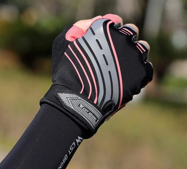 Planet Gates Cycling Gloves Half Finger Anti Slip Shockproof Bike Gloves Gel Pad Summer Women Men Sports MTB Road Bicycle Gloves