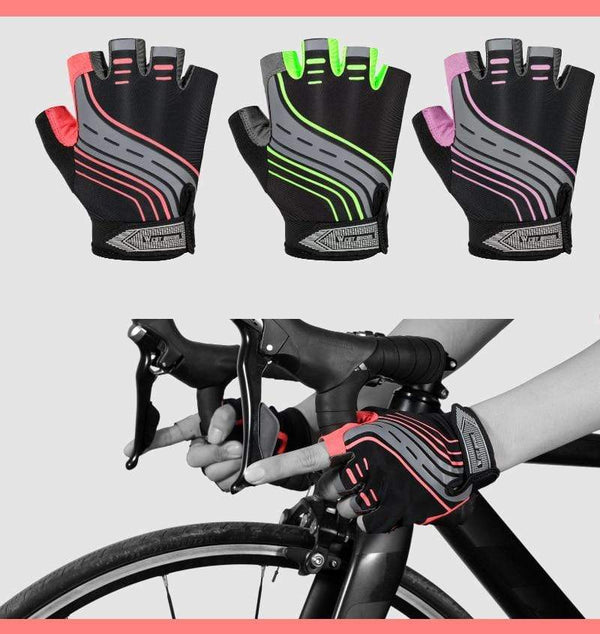 Planet Gates Cycling Gloves Half Finger Anti Slip Shockproof Bike Gloves Gel Pad Summer Women Men Sports MTB Road Bicycle Gloves
