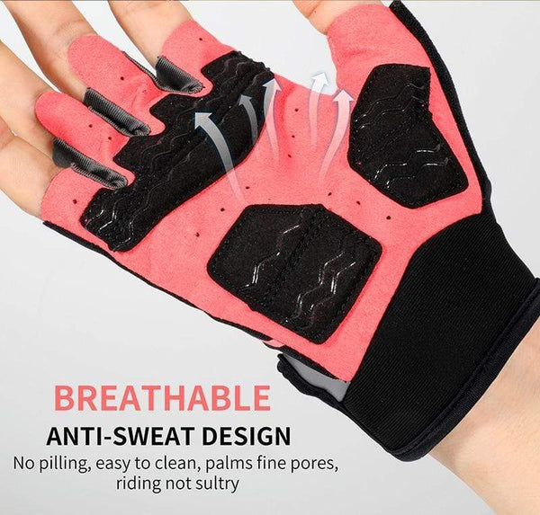 Planet Gates Cycling Gloves Half Finger Anti Slip Shockproof Bike Gloves Gel Pad Summer Women Men Sports MTB Road Bicycle Gloves