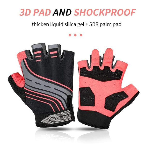 Planet Gates Cycling Gloves Half Finger Anti Slip Shockproof Bike Gloves Gel Pad Summer Women Men Sports MTB Road Bicycle Gloves